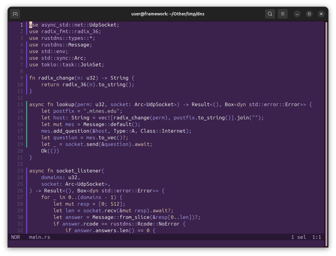 Helix editor